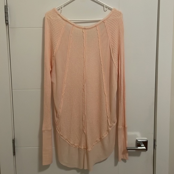 We the Free Catalina Light Peach Long Sleeve Thermal Top - Picture 6 of 8